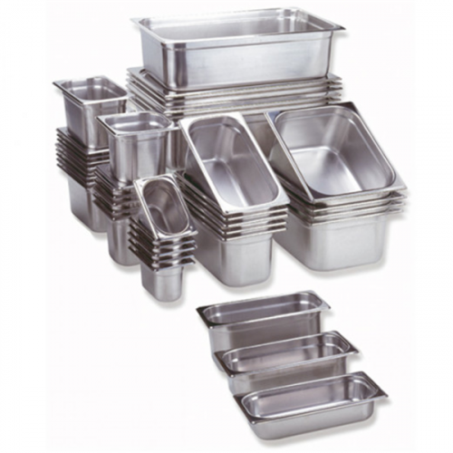 BAC GASTRONOME 1/3 4,9 L 32,5x17,5x15 CM ARGENTE INOX (1 UNITÉ)