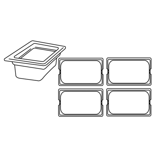 BAC GASTRONOME 1/4 3,8l 26,5x16x15cm Inox P/1 C/24 181.73 unité