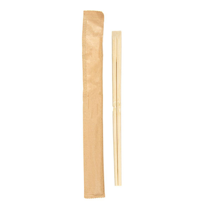 Baguette chinoise 20cm bois naturel en sachet kraft  Ref 251.16 P/100