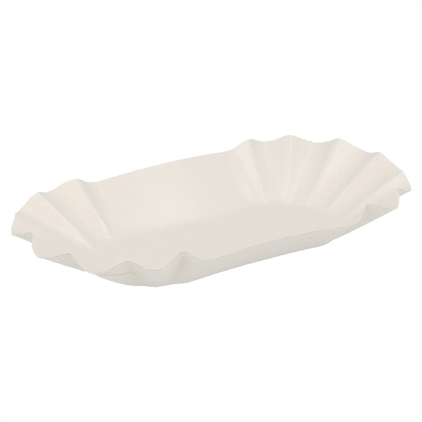 Barquette ovale plastifiée 19x11x3.5cm C/1000 P/250 unité 140.45