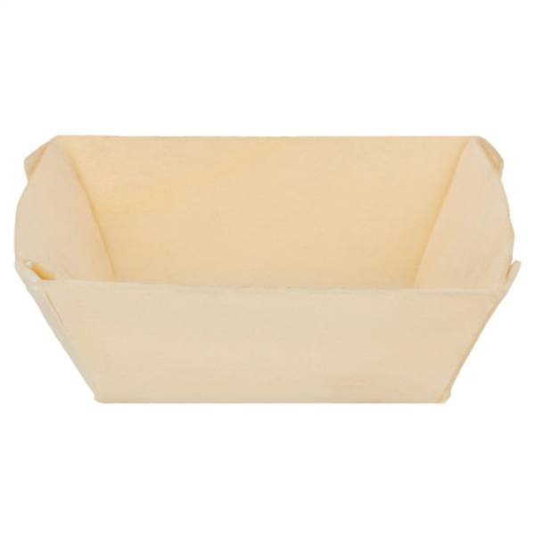 Barquette bois peuplier 55x55x20mm Ref 223.58 C/500 P/50 -unité-