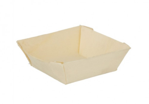 Barquette bois peuplier 55x55x20mm Ref 223.58 C/500 P/50 -unité-