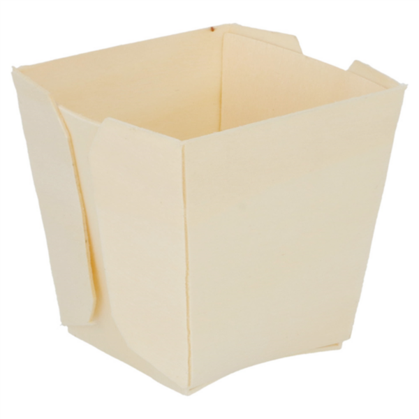 Barquette bois peuplier 55x55x55mm Ref 223.59 C/500 P/50 -unité-