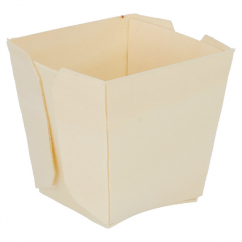 Barquette bois peuplier 55x55x55mm Ref 223.59 C/500 P/50 -unité-