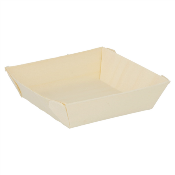 Barquette bois peuplier 70x70x20mm Ref 223.60 C/500 P/50 -unité-