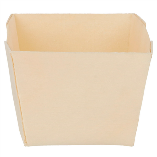 Barquette bois peuplier 70x70x55mm Ref 223.61 C/500 P/50 -unité-
