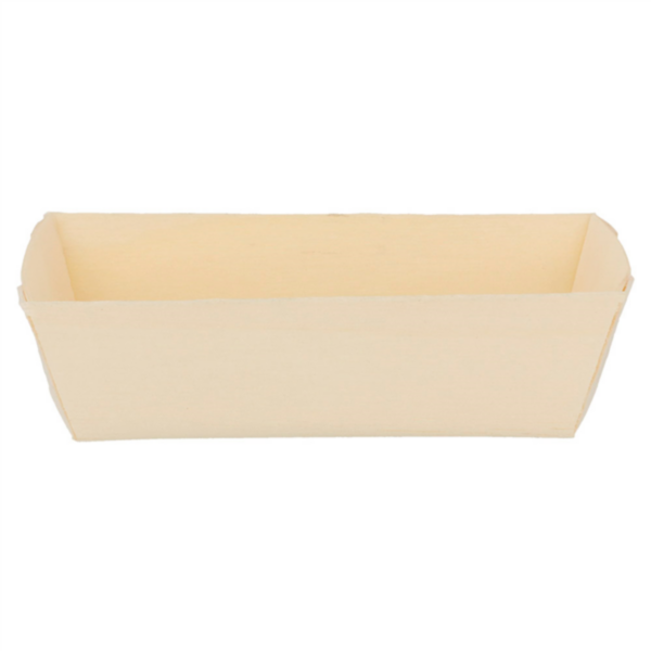 Barquette bois peuplier 100x45x30mm Ref 223.62 C/500 P/50 -unité-