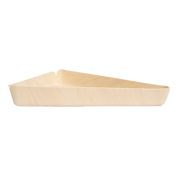 Barquette bois peuplier TRIANGULAIRE 210x140x25mm Ref 257.59 C/200 P/50 -unité-