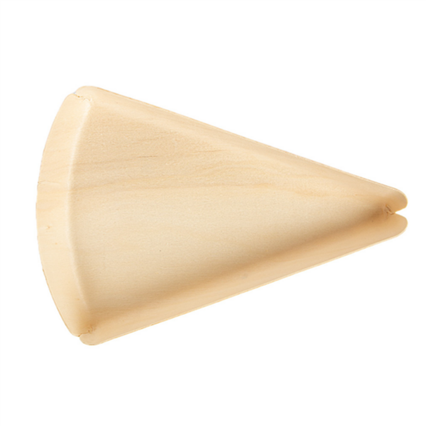 Barquette bois peuplier TRIANGULAIRE 210x140x25mm Ref 257.59 C/200 P/50 -unité-