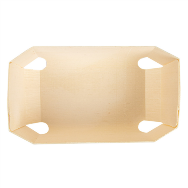 Barquette bois peuplier 180x105x55mm Ref 180.53 C/300 P/25 -unité-