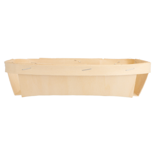 Barquette bois peuplier 220x135x50mm Ref 180.54 C/160 P/20 -unité-