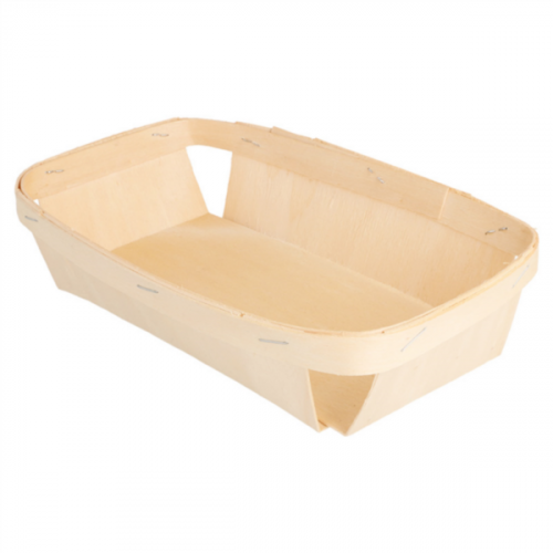 Barquette bois peuplier 220x135x50mm Ref 180.54 C/160 P/20 -unité-