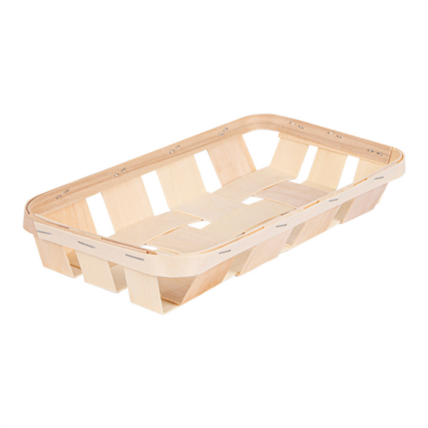 Corbeille bois peuplier 260x125x40mm Ref 180.58 C/120 P/20 -unité-