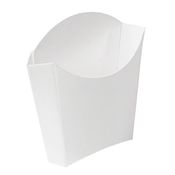 BOÎTES À FRITES STANDARD 'THEPACK' 135 G 220 G/M2 13x8x13,5 CM BLANCHE CARTON ONDULÉ NANO-MICRO Ref 251.78 C/1200 P/200 -unité-