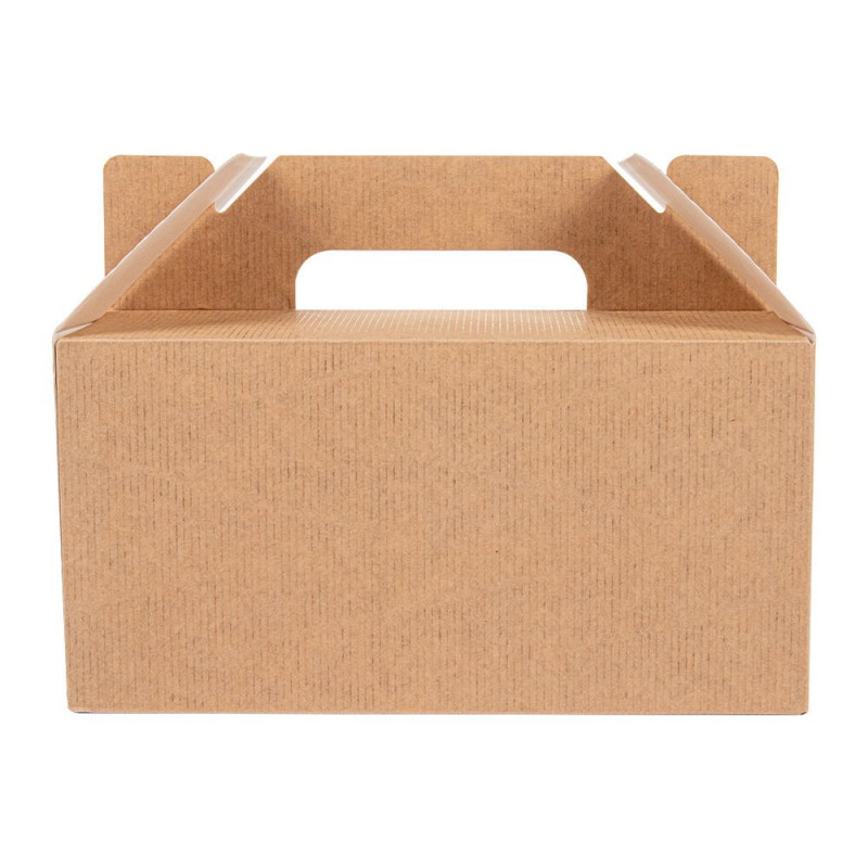Boite transport de repas THEPACK 180x120x90mm Kraft bun neutre Ref 235.09 C/100 -unité-