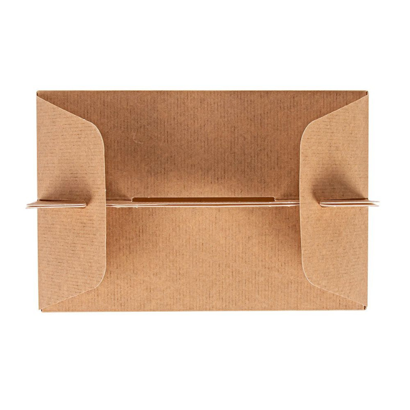 Boite transport de repas THEPACK 180x120x90mm Kraft bun neutre Ref 235.09 C/100 -unité-