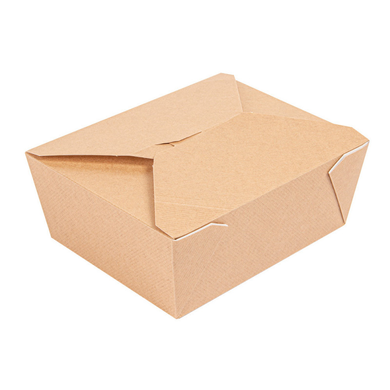 Boite Américaine Micro ondable The Pack 1350ml 152x121x65mm carton ondulé ref 234.57 C/300 -unité-