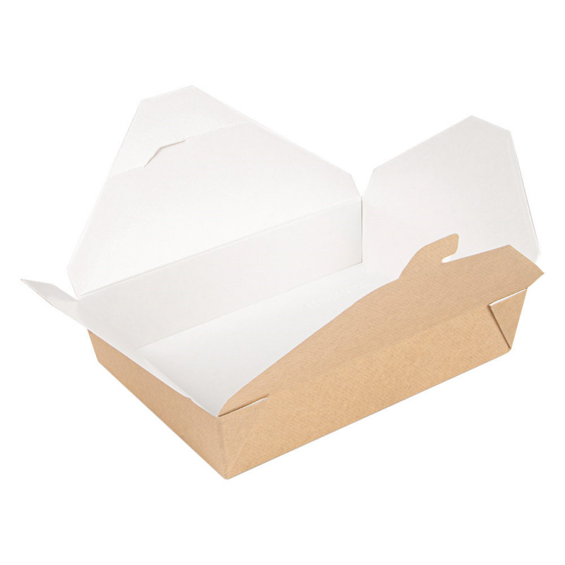 Boite Américaine Micro ondable The Pack 1470ml 196x140x45mm carton ondulé ref 234.60 C/300 -unité-