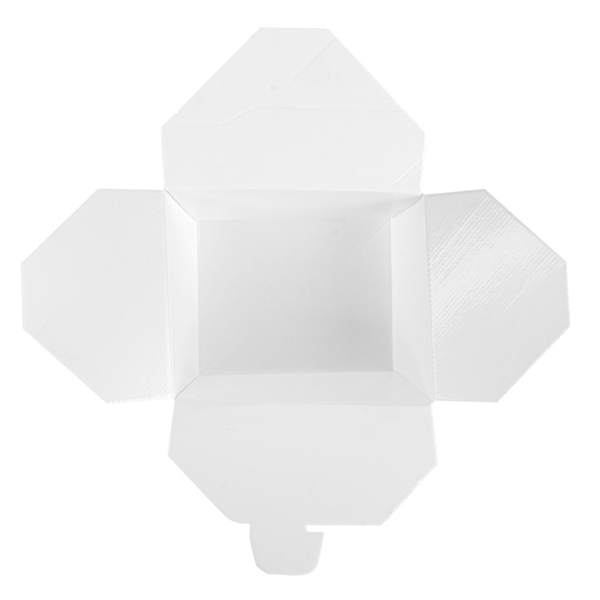 Boite Américaine Blanche Micro ondable The Pack 780ml 113x90x63mm carton ondulé ref 234.53 C/500 -unité-