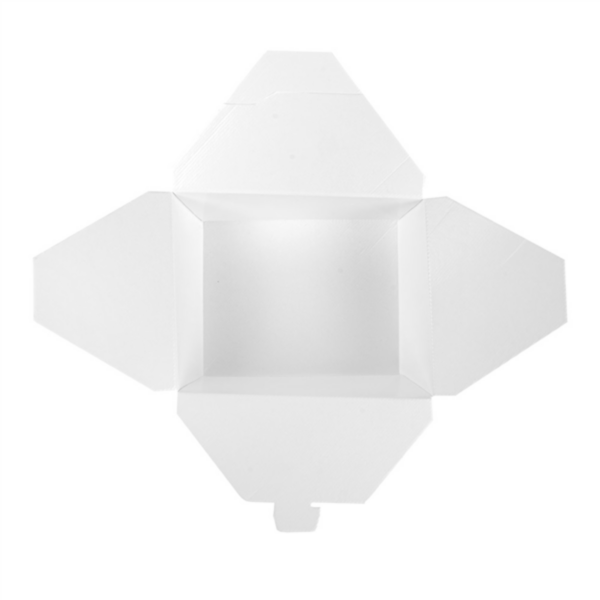 Boite Américaine Blanche Micro ondable The Pack 1350ml 152x121x65mm carton ondulé ref 234.56 C/300 -unité-