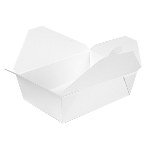 Boite Américaine Blanche Micro ondable The Pack 1980ml 196x140x62mm carton ondulé ref 234.62 C/200 -unité-