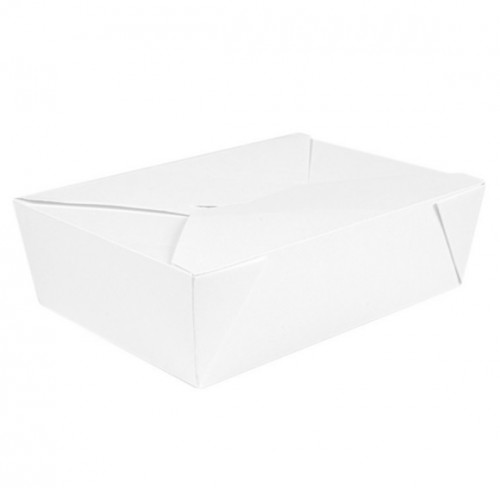 Boite Américaine Blanche Micro ondable The Pack 1980ml 196x140x62mm carton ondulé ref 234.62 C/200 -unité-