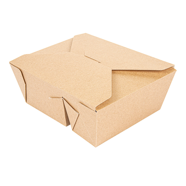 Boites Américaines 2 compartiments 900+450ml 121x152x65mm Kraft brun neutre Ref 258.45 C/300 P/50 -unité-