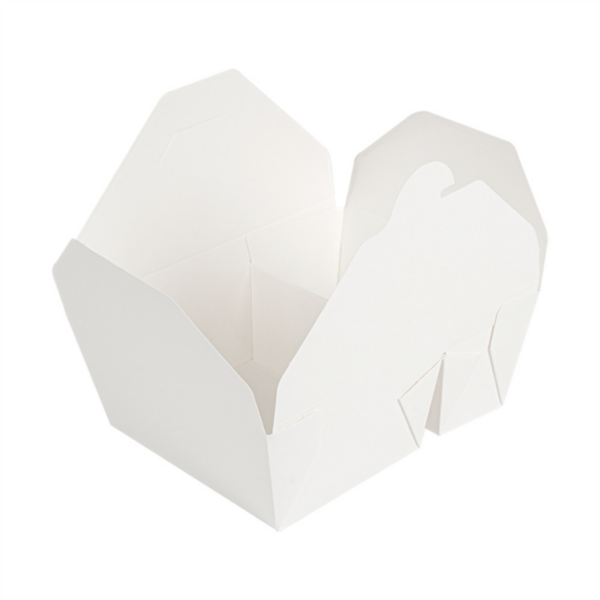 Boites Américaines 2 compartiments 900+450ml 121x152x65mm Blanche Ref 258.51 C/300 P/50 -unité-