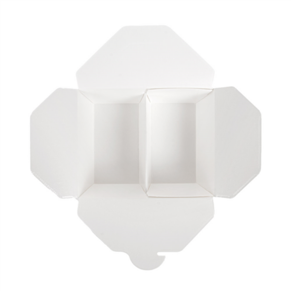 Boites Américaines 2 compartiments 675+675ml 121x152x65mm Blanche Ref 258.52 C/300 P/50 -unité-