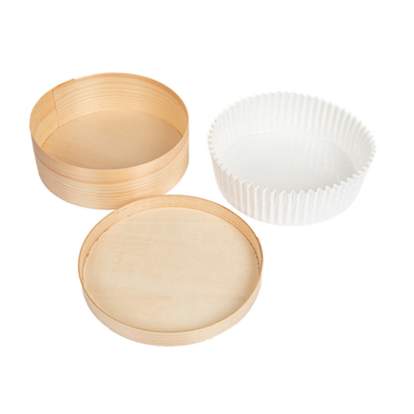 Boite Bambou+papier silicone Ø155mmx50mm 280.47 P/10 C/100