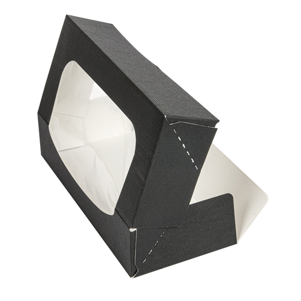 Boite avec fenêtre Noire 19.7x9x4.5cm 252.25 C/400 P/50 -unité-