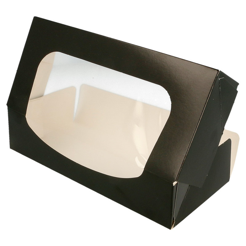 Boite avec fenêtre Noire 19.7x9x4.5cm 252.25 C/400 P/50 -unité-