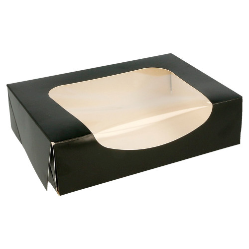 Boite avec fenêtre anti buée Kraft Noire 20x12x4.5cm 223.48 C/400 P/50 -unité-