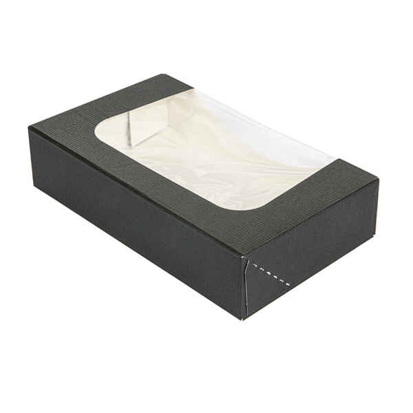 Boite avec fenêtre Noire 19.7x12x4.5cm 252.27 C/400 P/50 -unité-