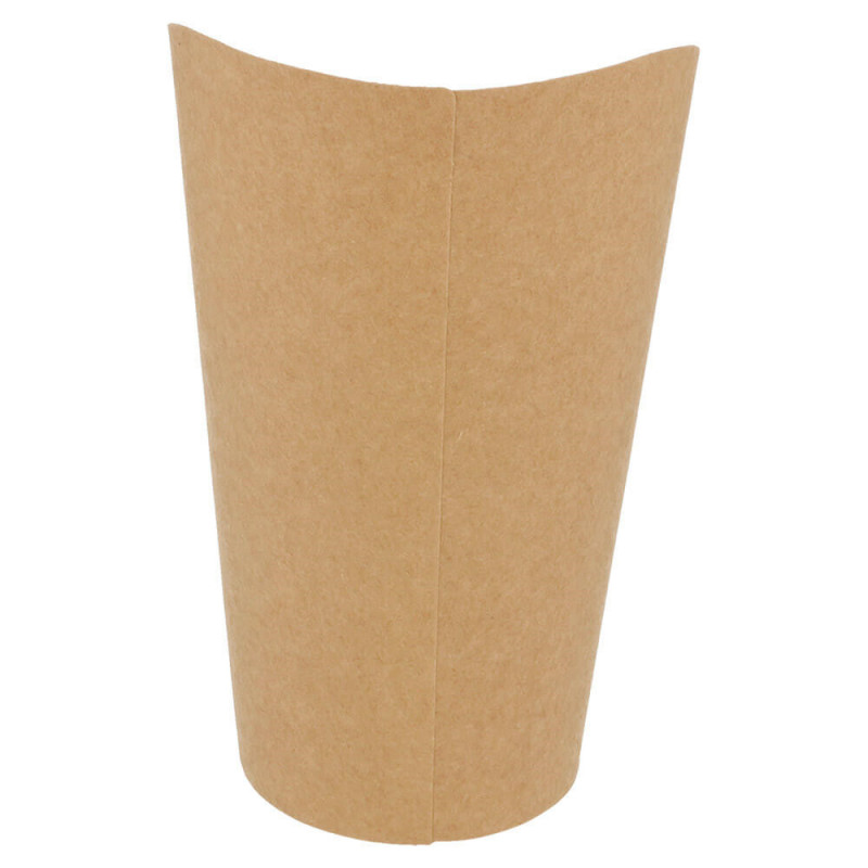 Boite frite ronde ouverte Kraft brun neutre 85mmx135mm 480ml  221.19 C/1000 P/50 -unité-