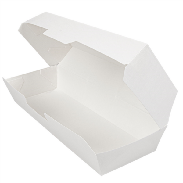 Boite Hot Dog Blanche 235x90x60mm 234.26 C/450 P/50 -unité-