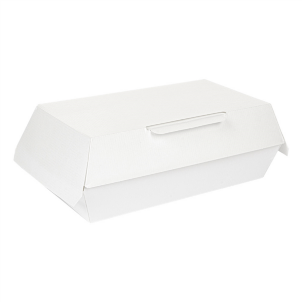 Boites Lunch Box Blanche 195x115x65mm Ref 235.04 C/300 P/50 -unité-