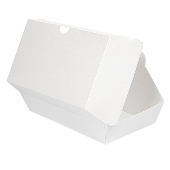 Boites Lunch Box Blanche 195x125x70mm Ref 254.57 C/300 P/50 -unité-