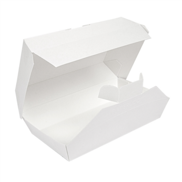Boites Lunch Box Blanche 195x125x70mm Ref 254.57 C/300 P/50 -unité-