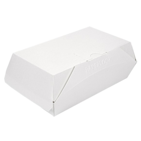 Boites Lunch Box Blanche 195x125x70mm Ref 254.57 C/300 P/50 -unité-