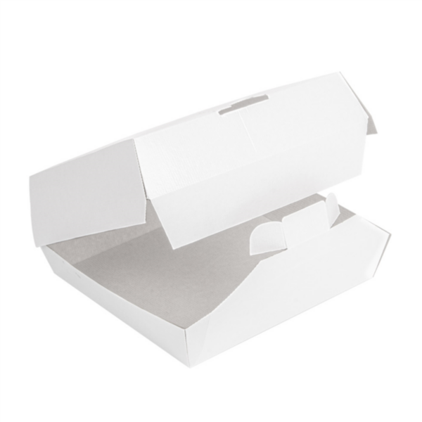 Boites Lunch Box Blanche 210x205x80mm Ref 254.59 C/300 P/50 -unité-