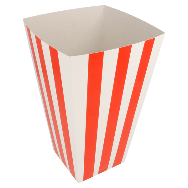 Boites Pop Corn modèle Stripes 90x140x230mm 235.02 C/600  -unité-