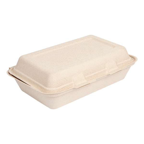 Boite Repas Fibre Végétale Kraft 160x240x75mm 1000ml 231.23 C/400 P/50 -unité-