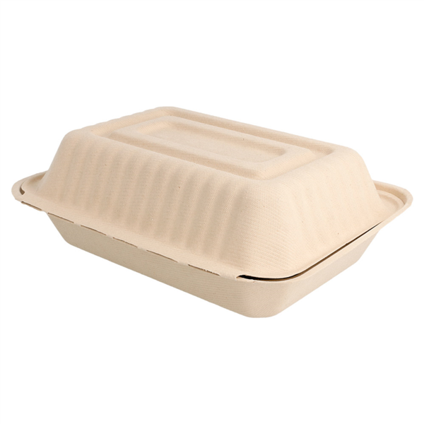 Boite Repas Fibre Végétale Haute Kraft 165x225x65mm 1000ml 212.82 C/200 P/50 -unité-