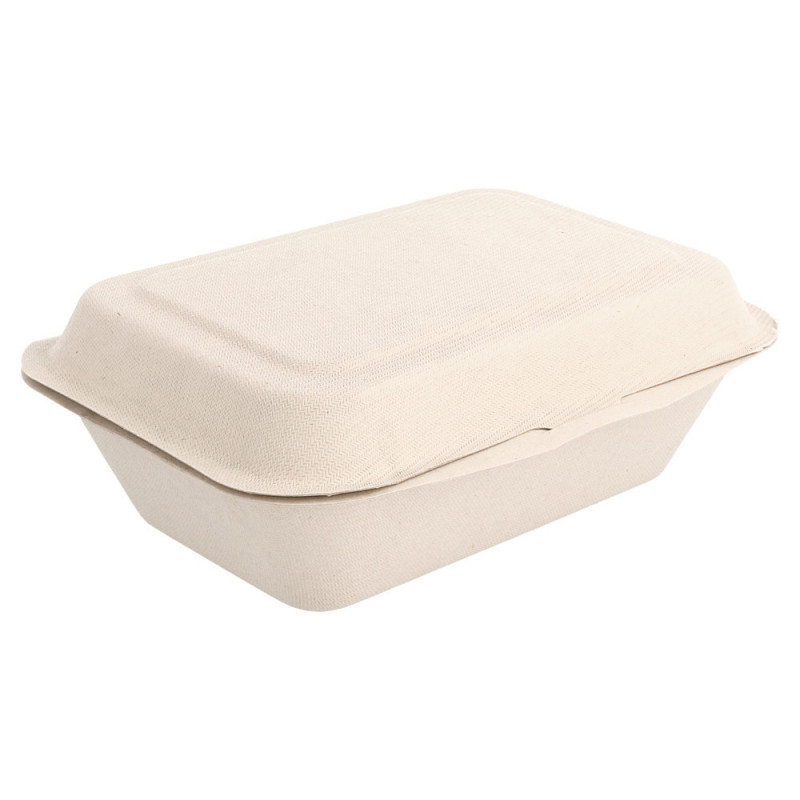 Boite Repas Fibre Végétale Kraft naturel 136x182x64mm 600ml 150.14 C/1000 P/50 -unité-