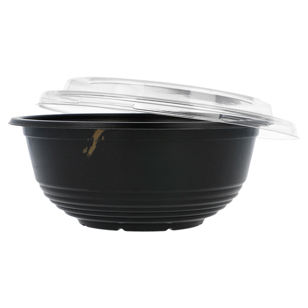 Bol noir + couvercle PP 450 ml Ø15x6cm 195.40 C/600 -unité-