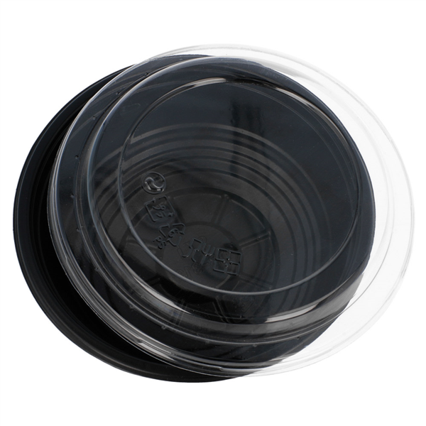 Bol noir + couvercle PP 450 ml Ø15x6cm 195.40 C/600 -unité-
