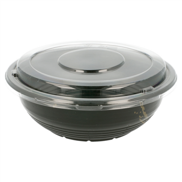 Bol noir + couvercle PP 900 ml Ø18,6x6,1 cm 195.42 C/400 -unité-