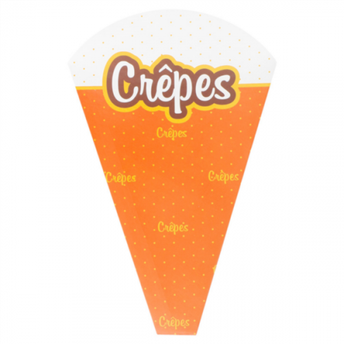 Cone à crêpe Motif CREPES 120x25x190mm Ref 213.44 C/2000 P/250 -unité-