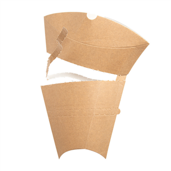 Cone récipient à crêpe Kraft 220/95x40x168mm Ref 252.61 C/500 P/100 -unité-